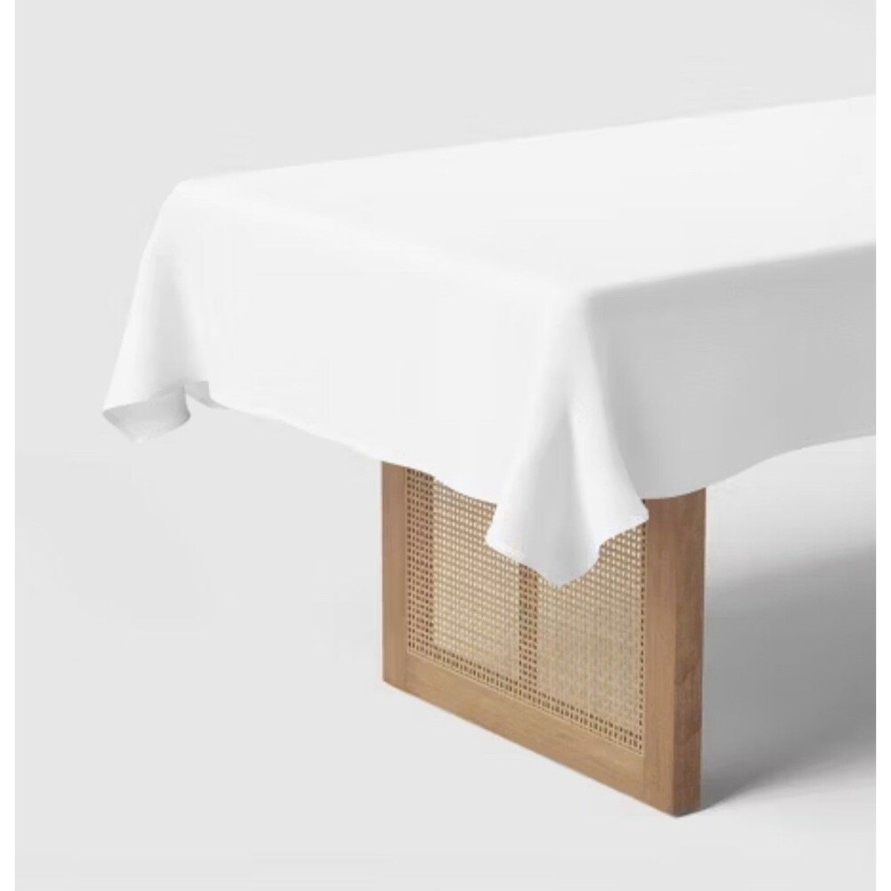 Threshold White Tablecloth 60x120 Rectangle Solid White Table Linen NEW